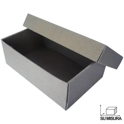 Scatola su misura onda doppia scoperta - modello fondo e coperchio