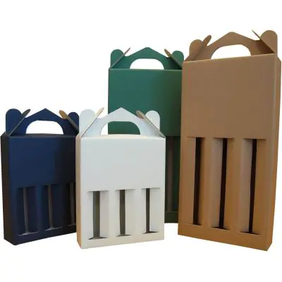 Scatola campione per modello con manico per bottiglie di liquori o olio