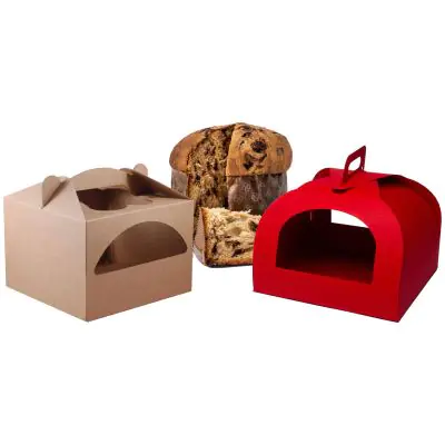 Campione per scatola per confezione panettone con manico