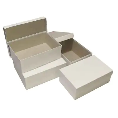 Scatole per confezionare calzature colore bianco lucido