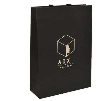 Shopper elegante in carta in pasta e stampa a caldo